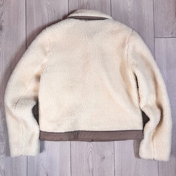 NWT Madewell Sherpa Portland Fuzzy Button Jacket Women’s Small - Picture 4 of 5